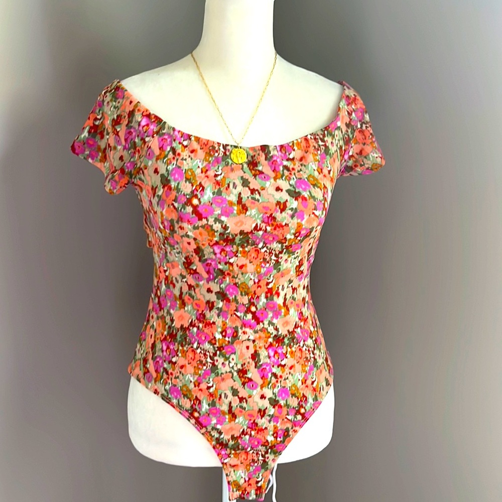 Lush Brand Floral Body Suit